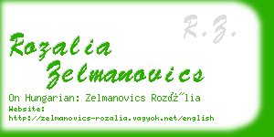 rozalia zelmanovics business card